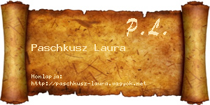 Paschkusz Laura névjegykártya